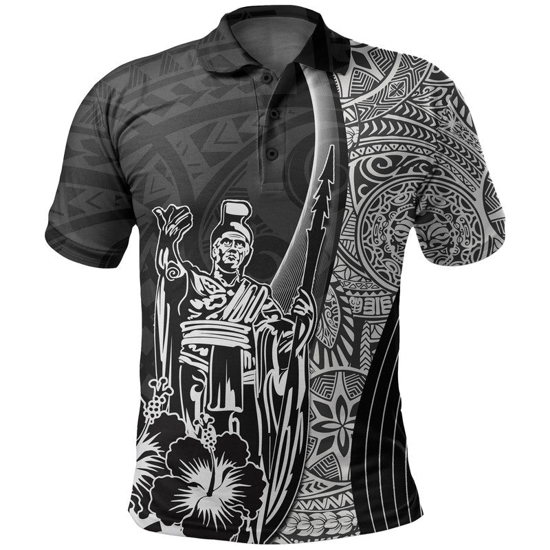 Hawaiian King Kamehameha Polo Shirt Vibe Black Style