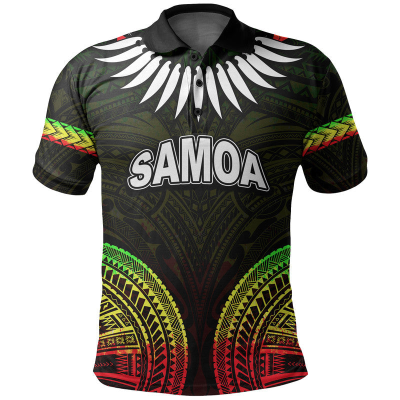 Custom Personalised Samoa Ula Nifo Tribal Polo Shirt Reggage Style