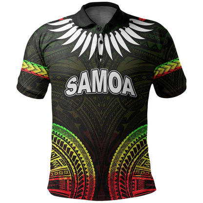 Custom Personalised Samoa Ula Nifo Tribal Polo Shirt Reggage Style