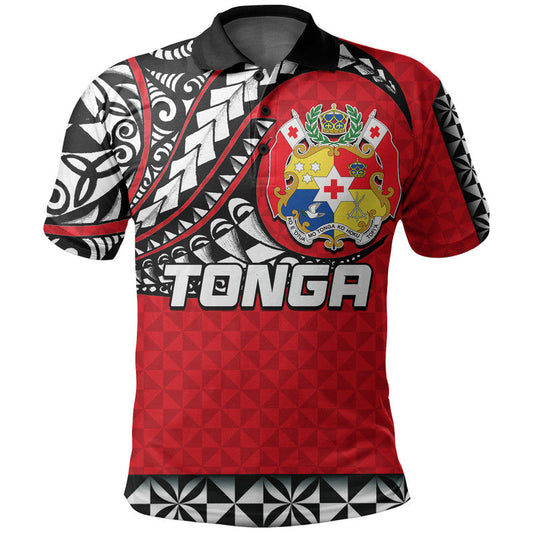 Tonga Polo Shirt Polynesian Tattoo