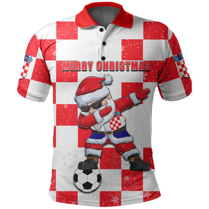 Croatia Christmas Santa Claus Dabbing Polo Shirt Replica Football Jersey