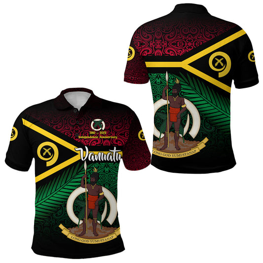 Vanuatu Special Independence Anniversary Polo Shirt Original Flag Style