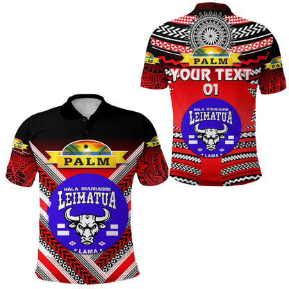 Custom Personalised Mate Ma'a Tonga Polo Shirt Leimatu'a Bulls Creative Style - Red NO.1, Custom Text And Number