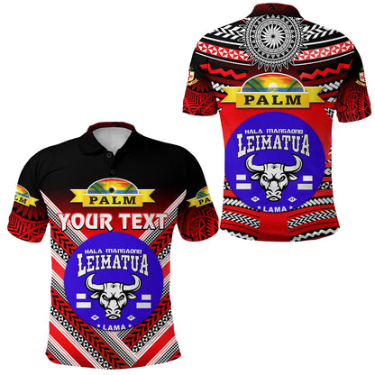 Custom Personalised Mate Ma'a Tonga Polo Shirt Leimatu'a Bulls Creative Style - Red NO.1