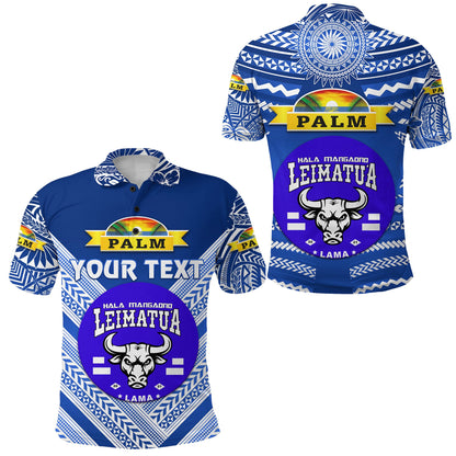 Custom Personalised Mate Ma'a Tonga Polo Shirt Leimatu'a Bulls Creative Style - Blue NO.1