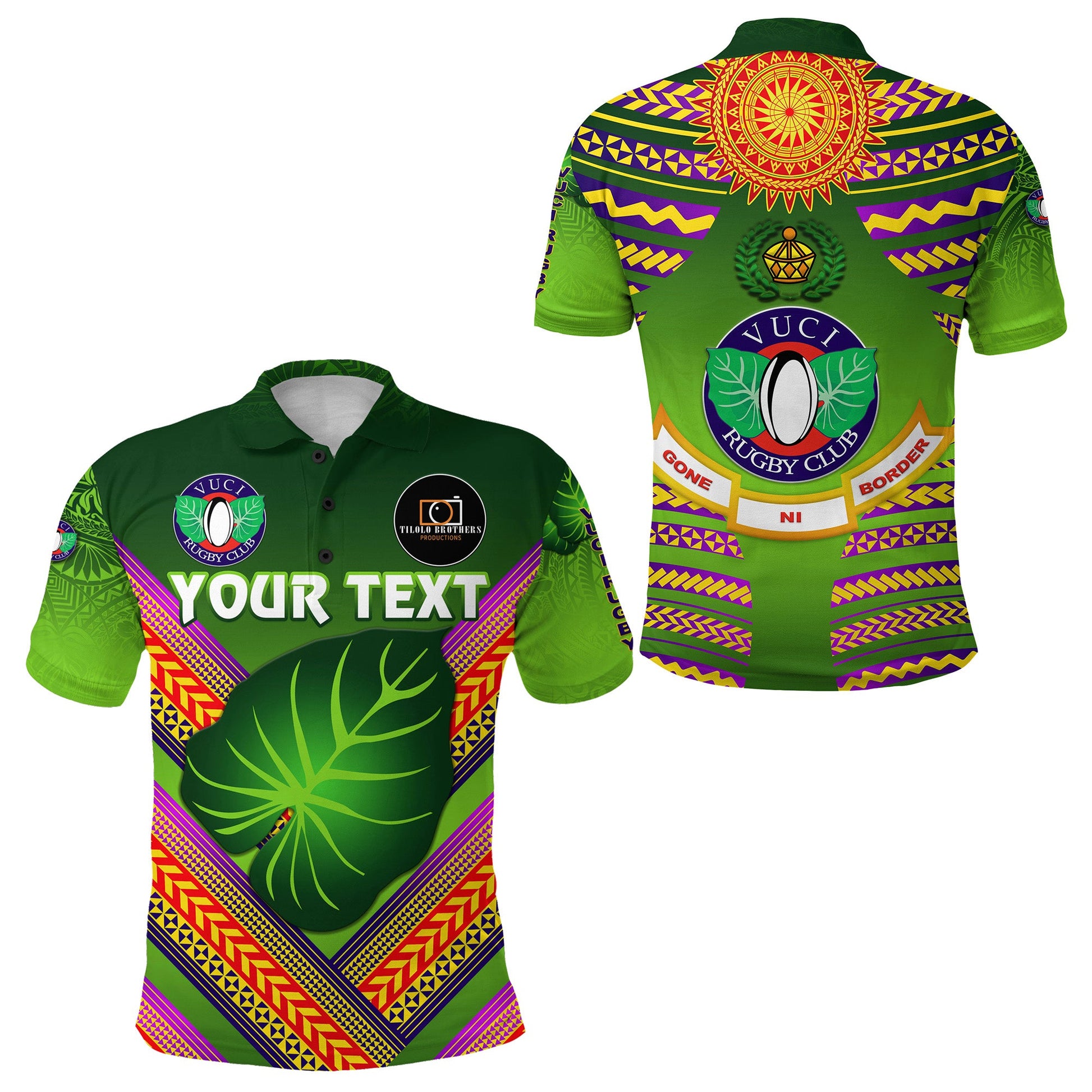 Custom Personalised Fiji Vuci Rugby Club Polo Shirt Creative Style - Green