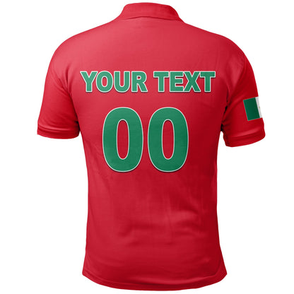 (Custom And Number) Baseball 2023 Mexico Polo Shirt Red Style
