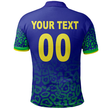 (Custom And Number) Brazil Polo Shirt Football 2022