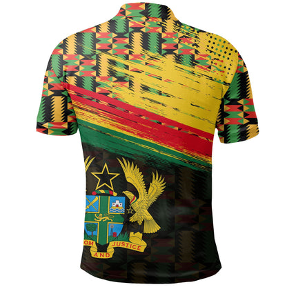Ghana Polo Shirt Polygonal
