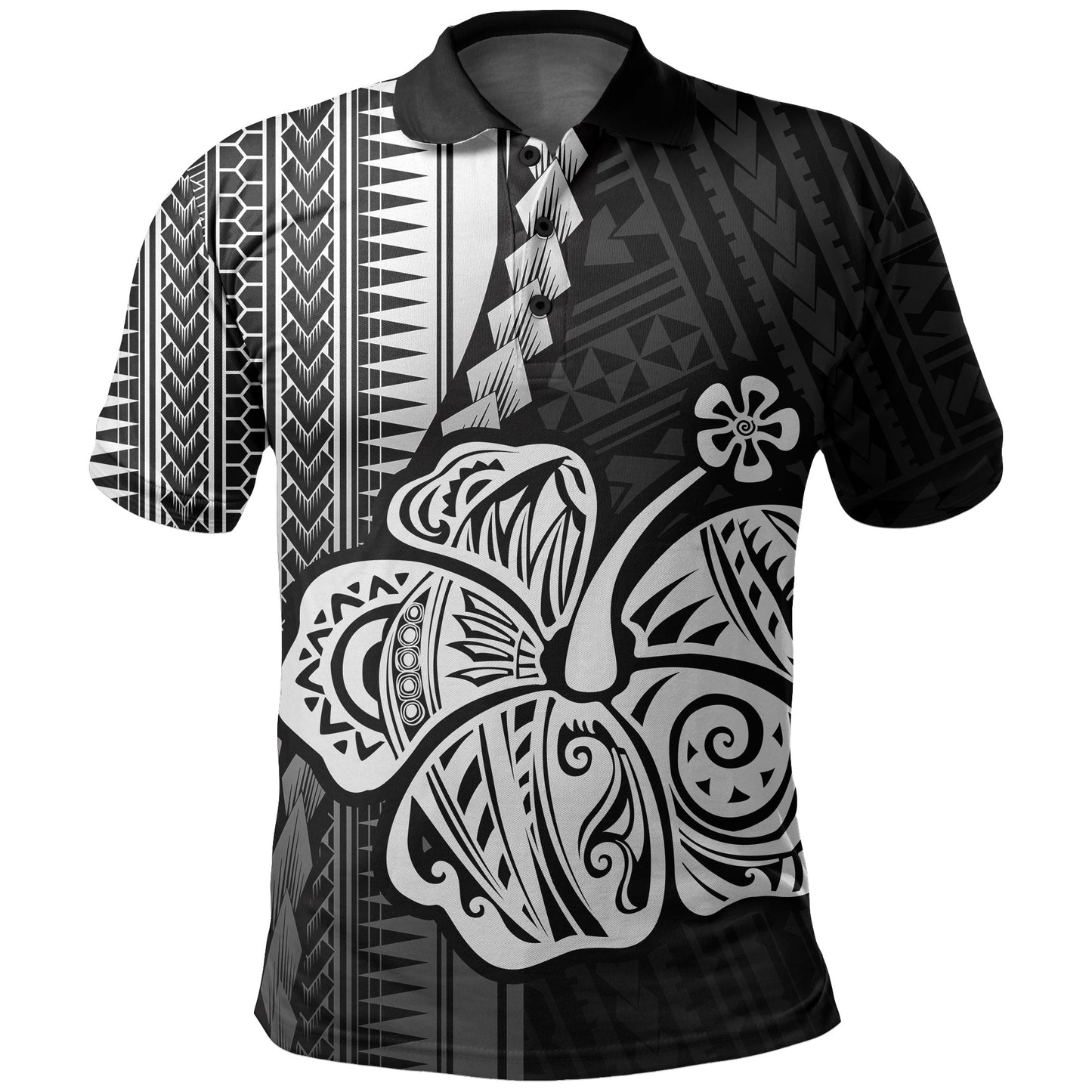 Polynesian Hibiscus Polo Shirt Hawaiian Style No.4