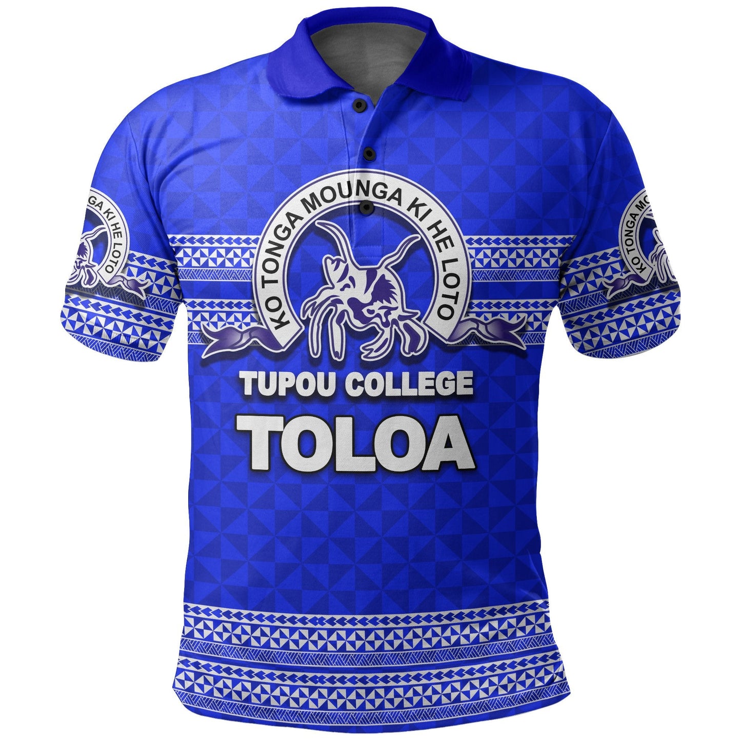 Tonga Tupou College Toloa Polo Shirt Blue Shirt