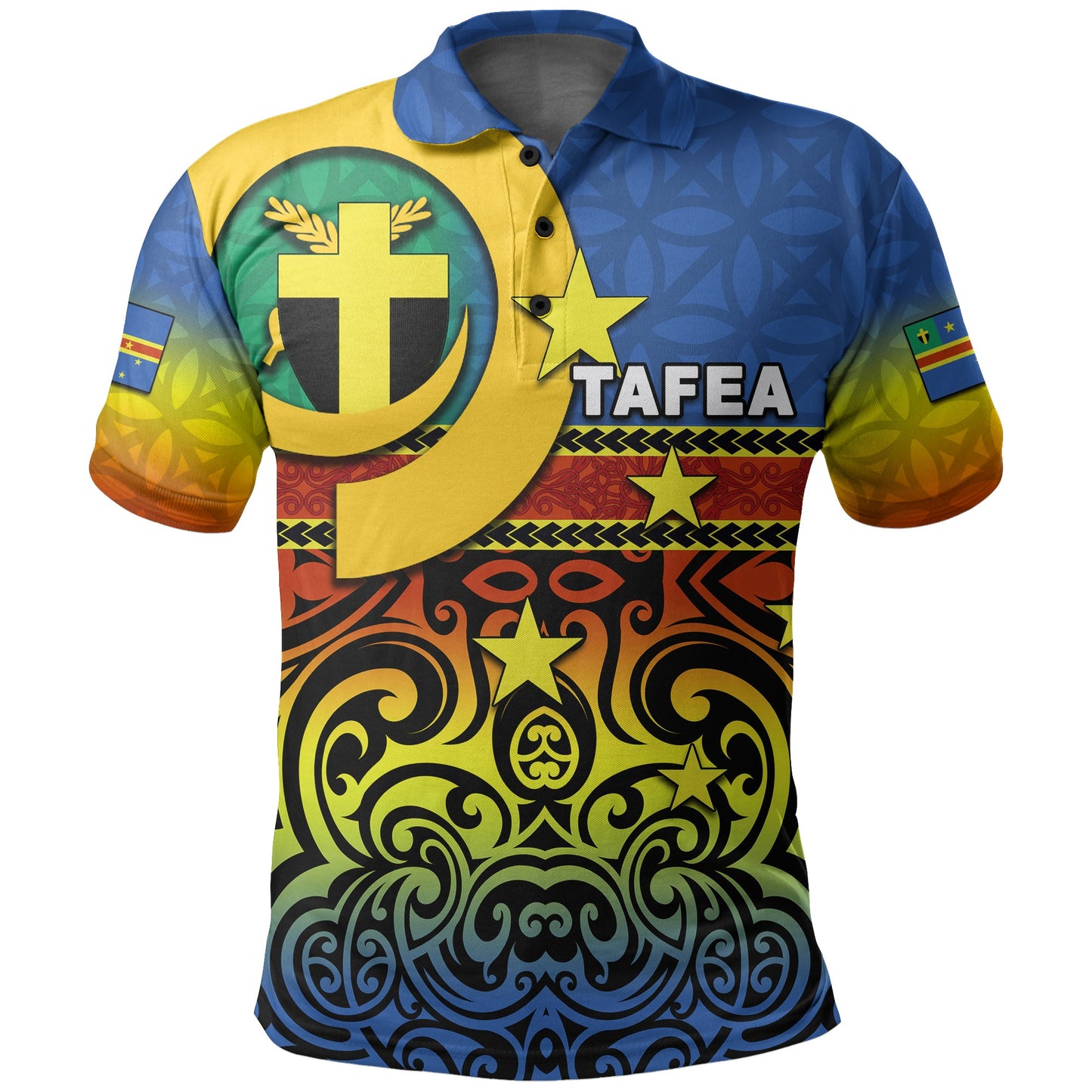 Tafea Day Polo Shirt Of Vanuatu Polynesian Flag Style