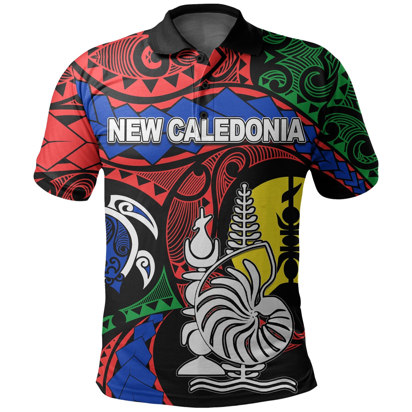 New Caledonia Polo Shirt Color Flag