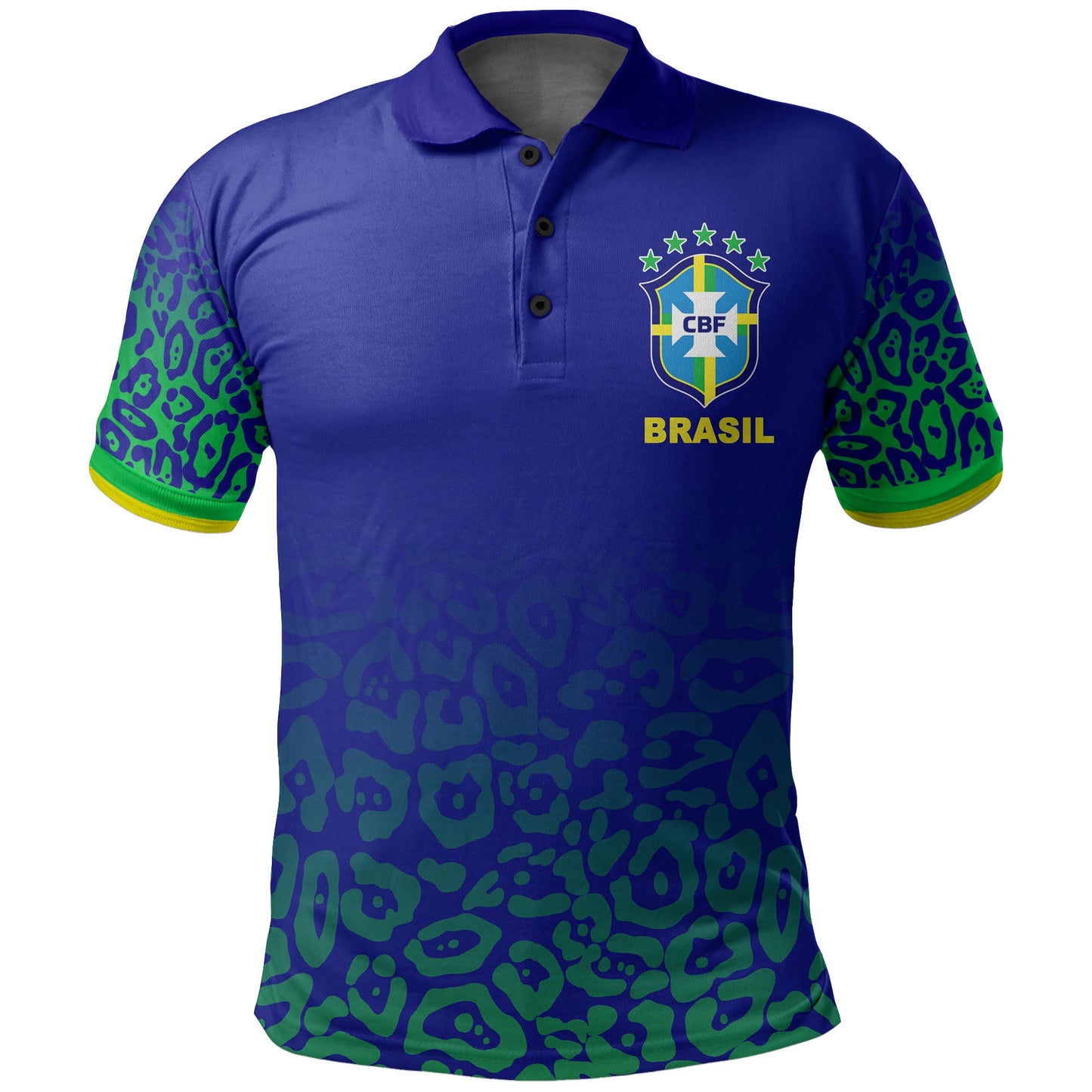 (Custom And Number) Brazil Polo Shirt Football 2022