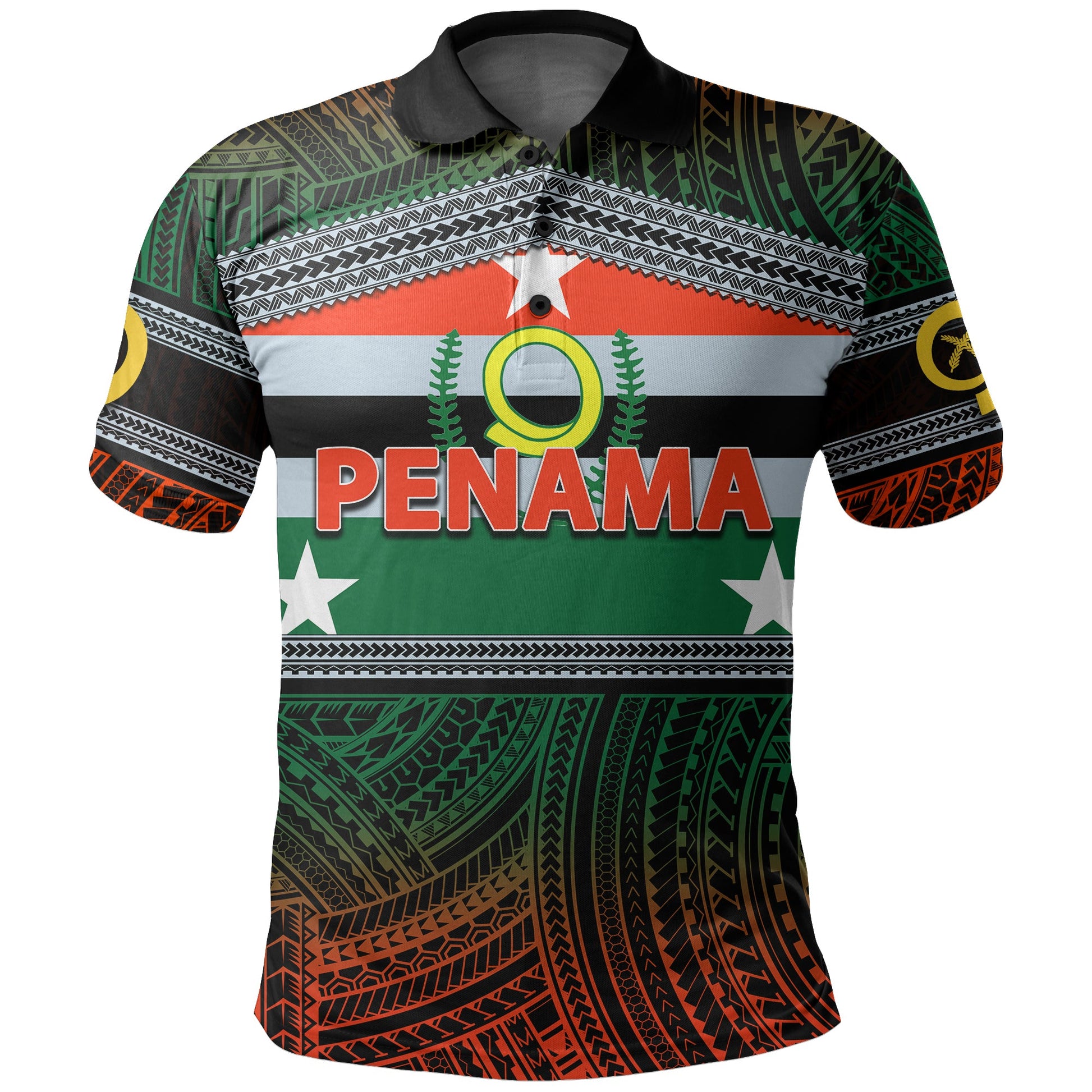 Penama Province Polo Shirt Of Vanuatu Polynesian Patterns