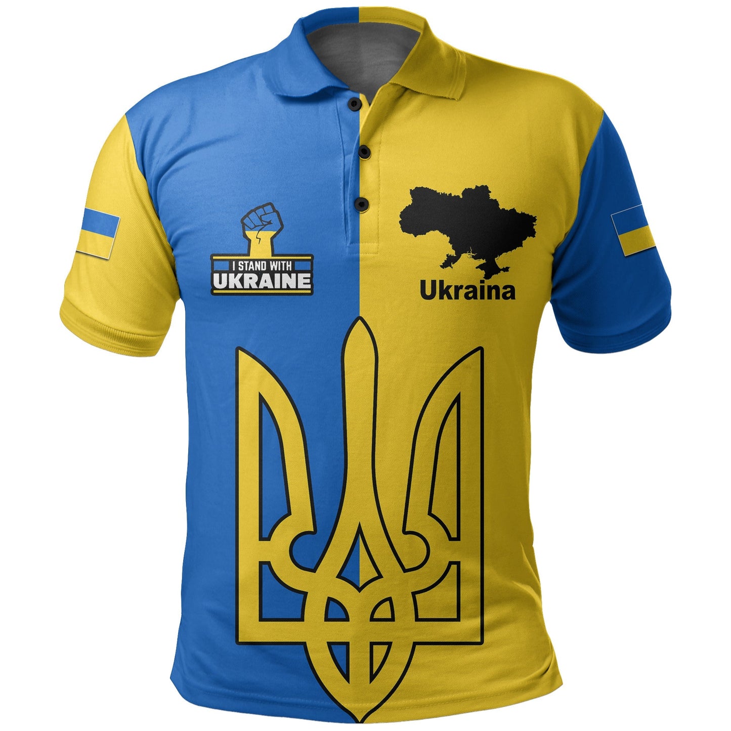 Custom Ukraine Polo Shirt Stand With Ukraine Flag Style