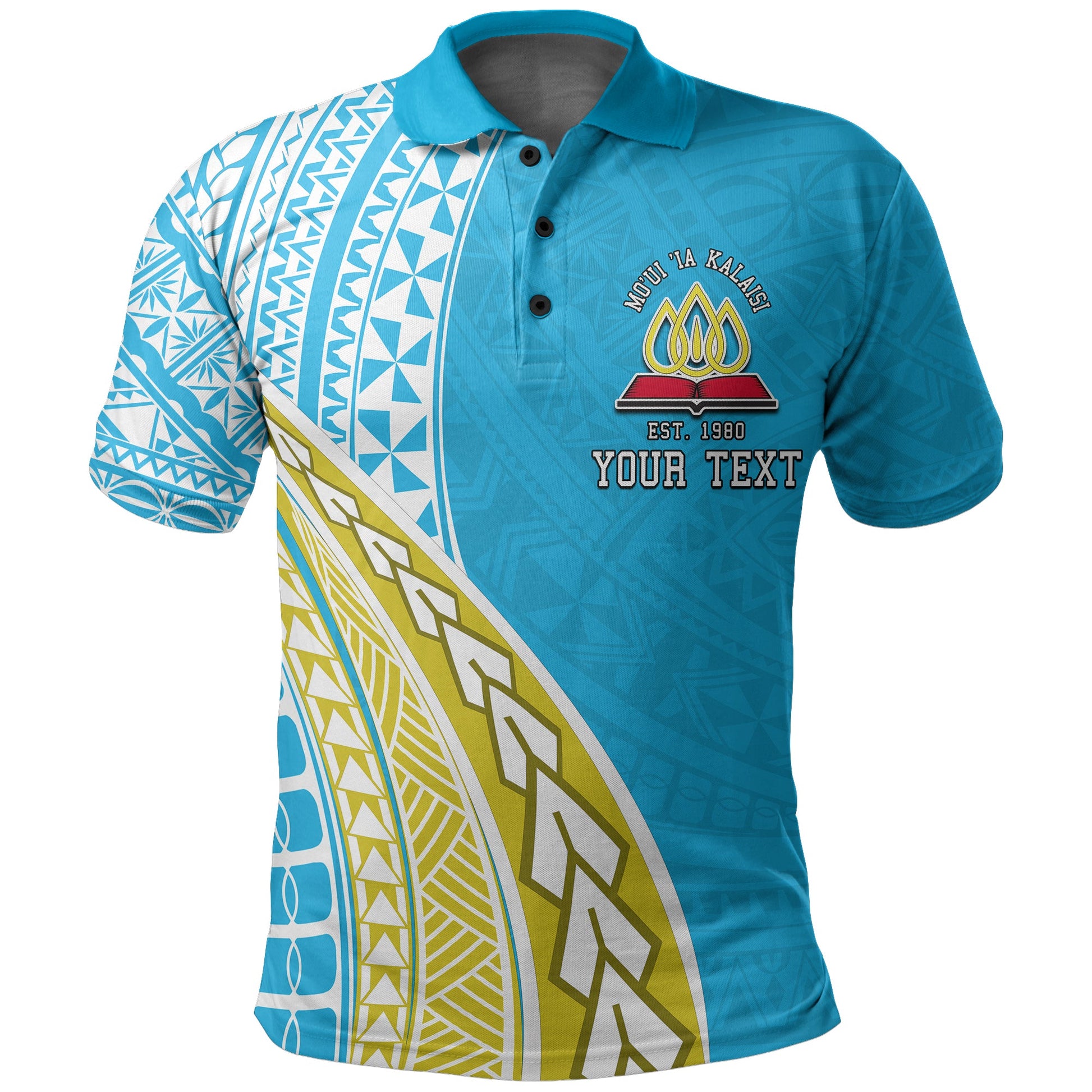 Custom Personalised Lavengamalie College Polo Shirt Half Polynesian Style