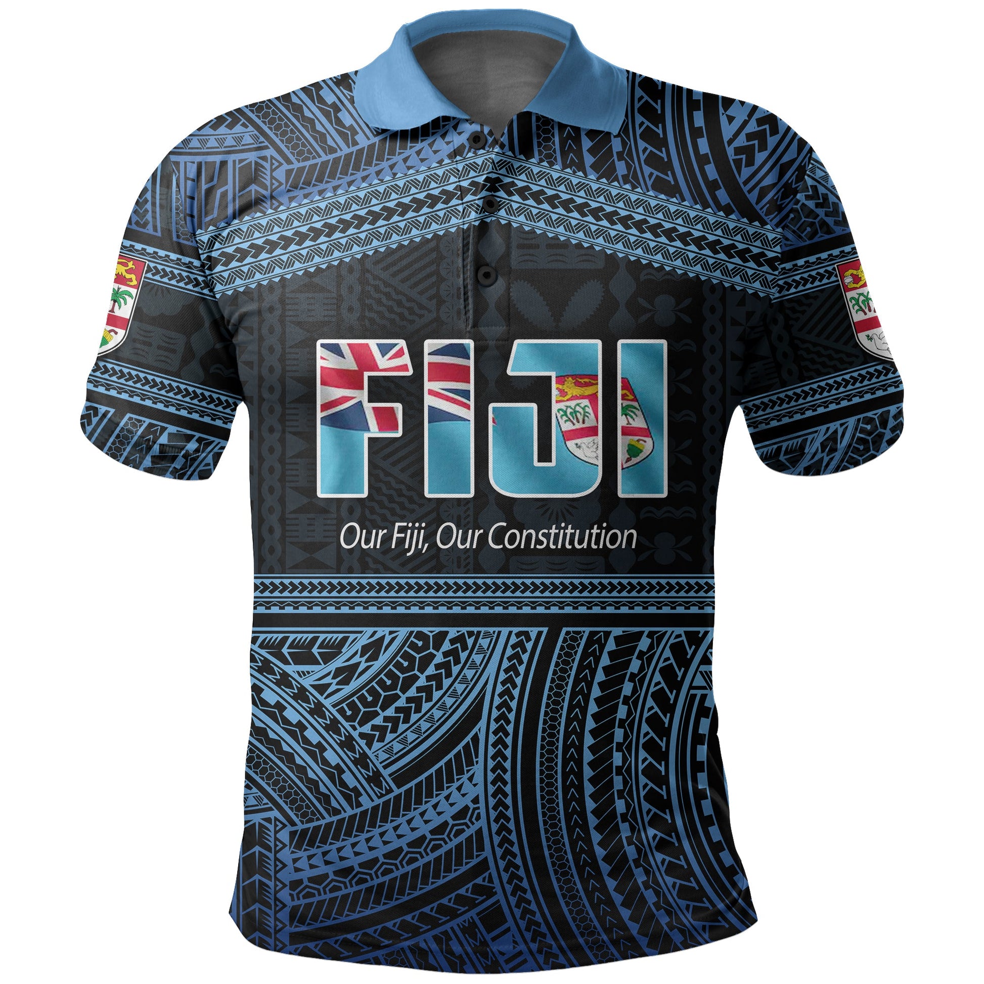 Fiji Constitution Day Polynesian Patterns Polo Shirt