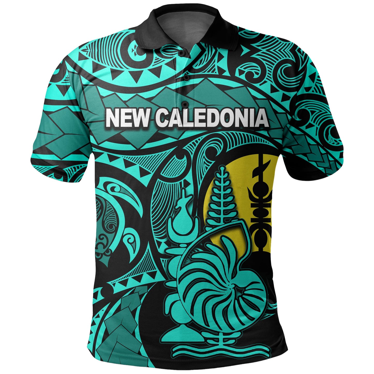 New Caledonia Polo Shirt Turquoise Color Shirt