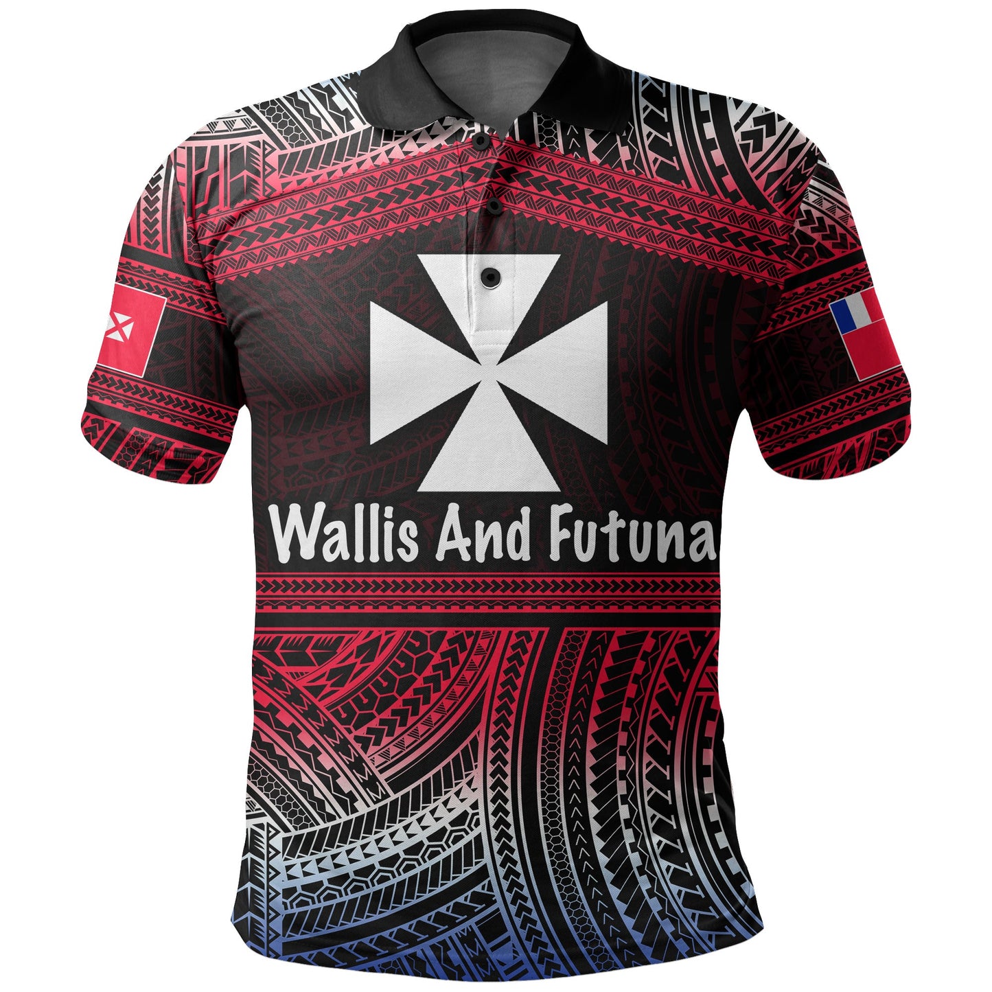 Polynesian Tribal Pattern Wallis And Futuna Polo Shirt Polynesian