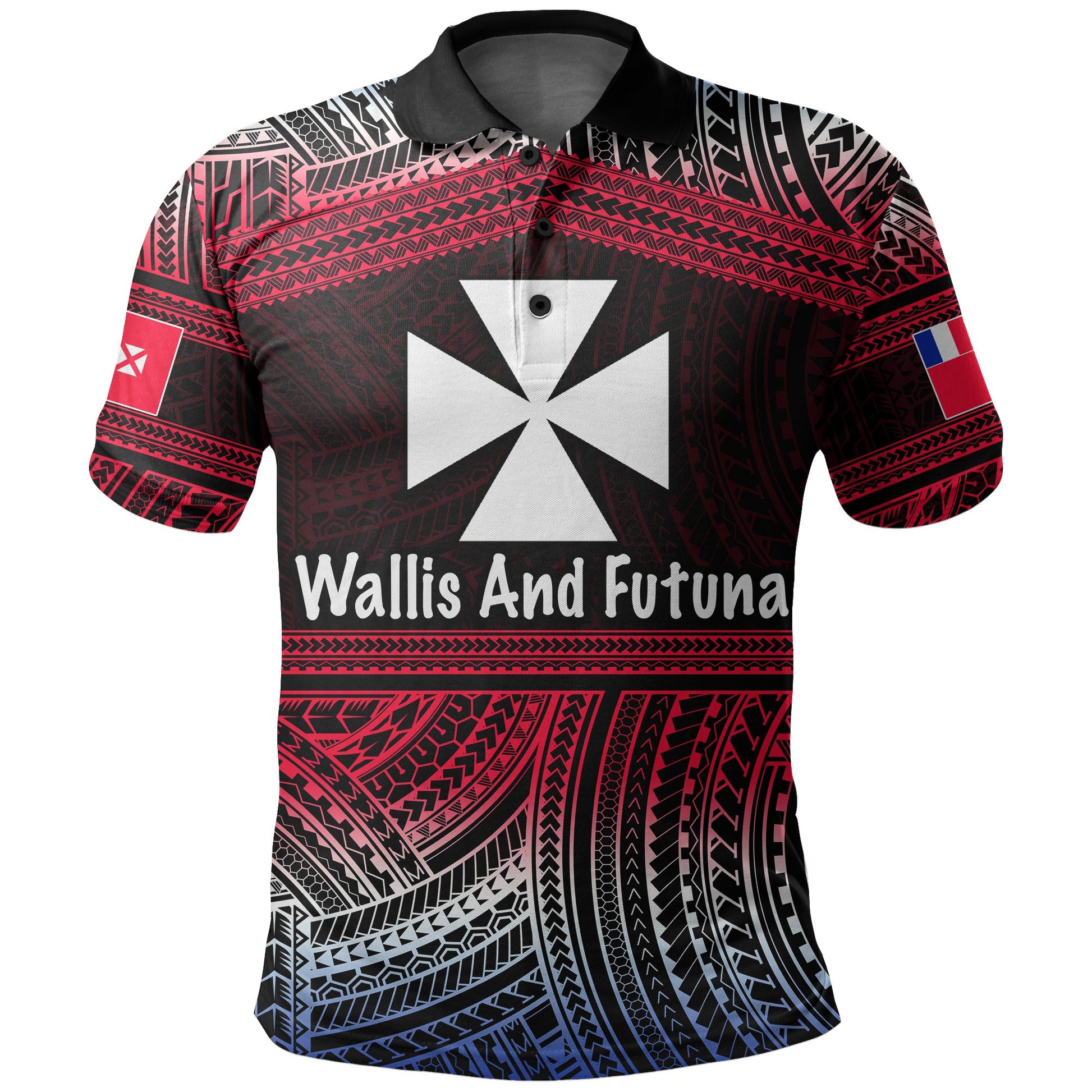 Polynesian Tribal Pattern Wallis And Futuna Polo Shirt Polynesian