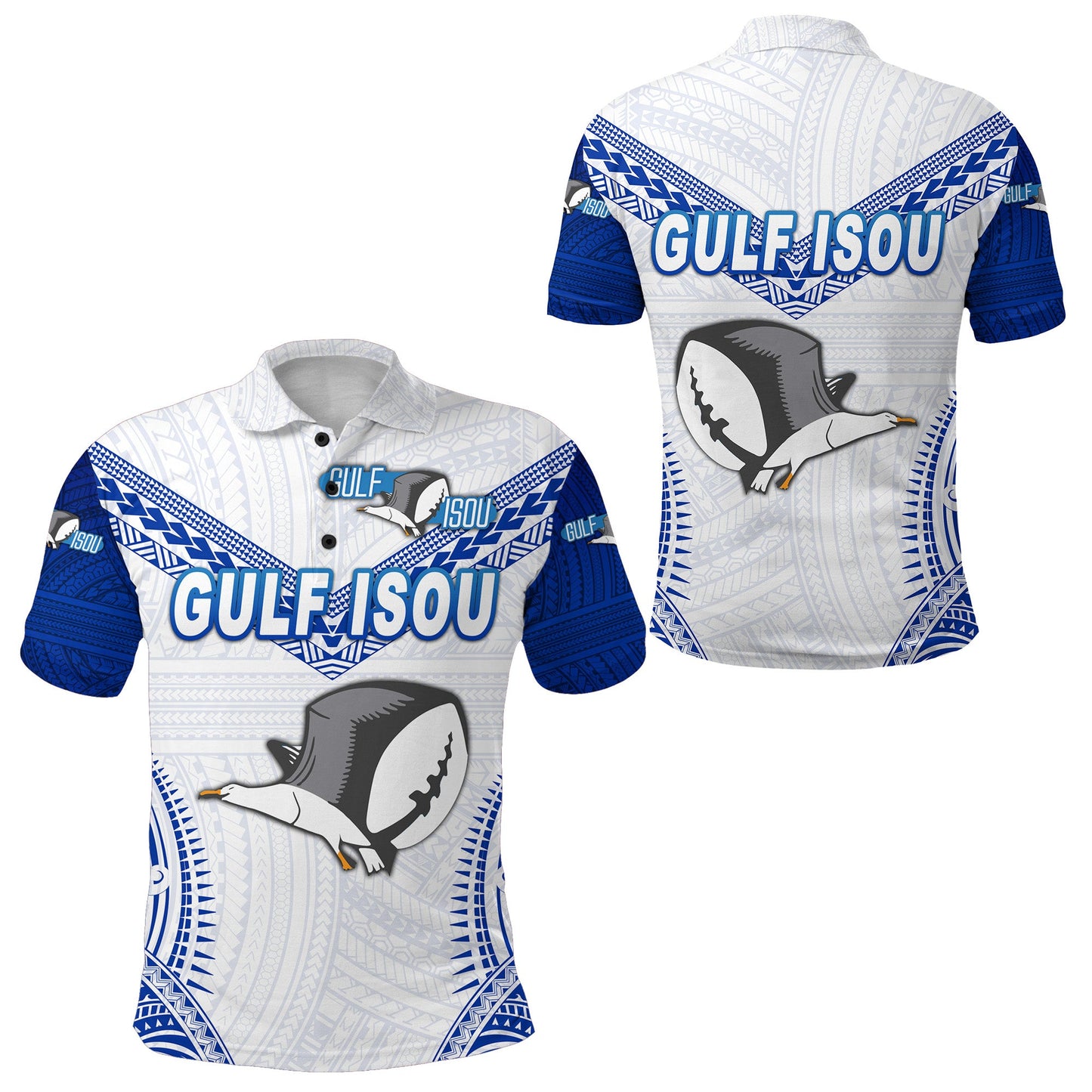 Papua New Guinea PRK Gulf Isou Polo Shirt Rugby Original Style - White