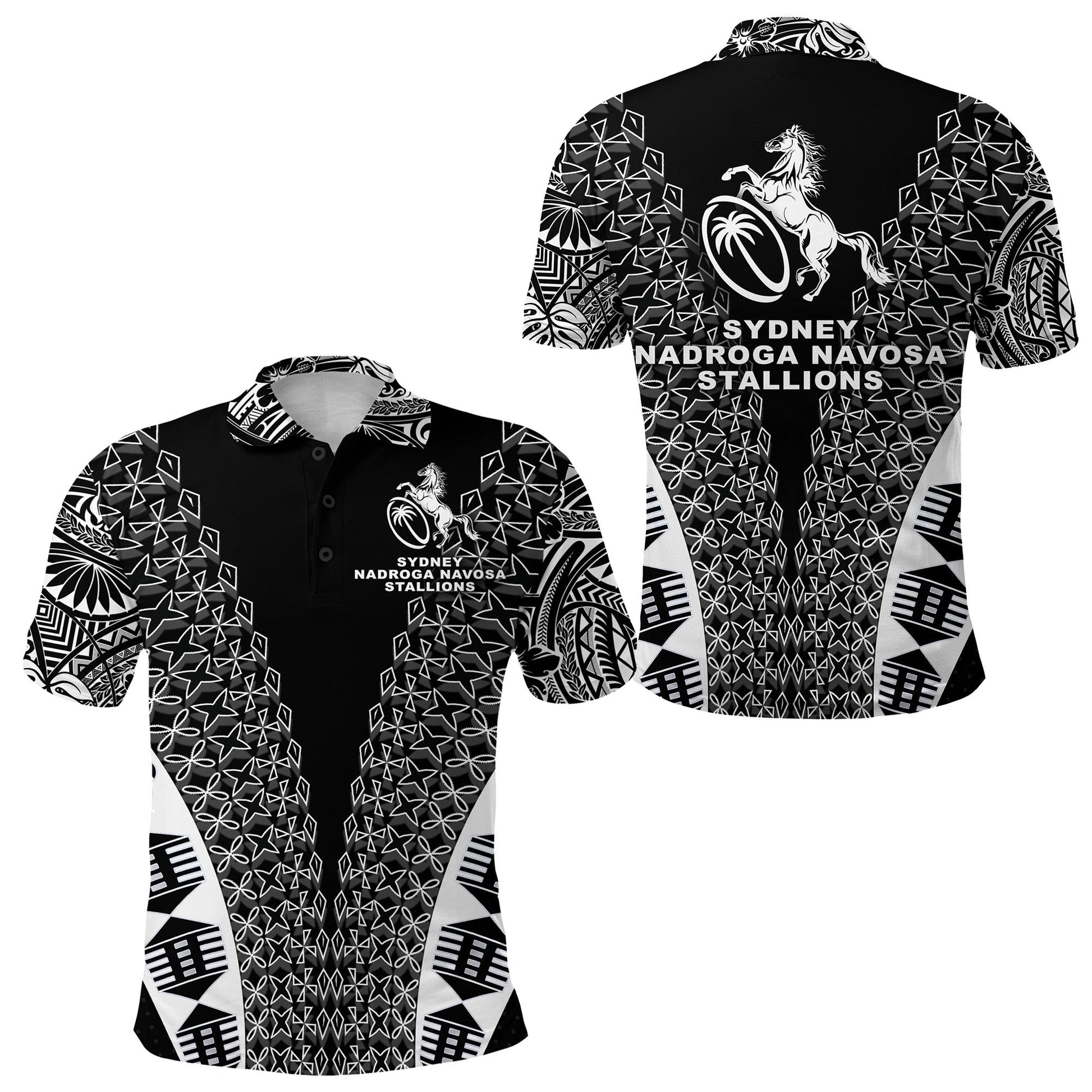 Fiji Rugby Polo Shirt Sydney Nadroga Navosa Stallions Tapa Vibes