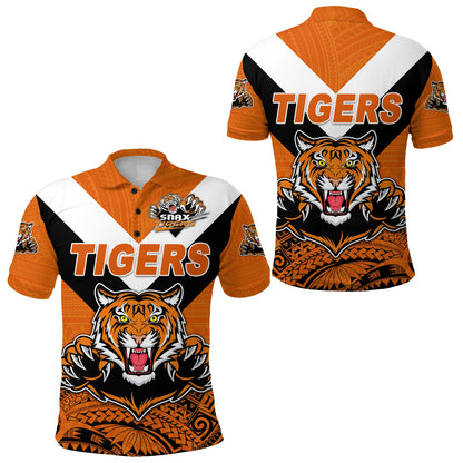 Papua New Guinea Lae Snax Tigers Polo Shirt Rugby Simple Style - Orange
