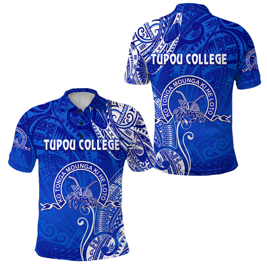 Tonga Tupou College Polo Shirt Simple Vibes - Blue