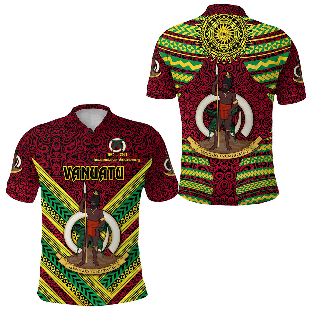 Vanuatu Special Independence Anniversary Polo Shirt Creative Style - Red