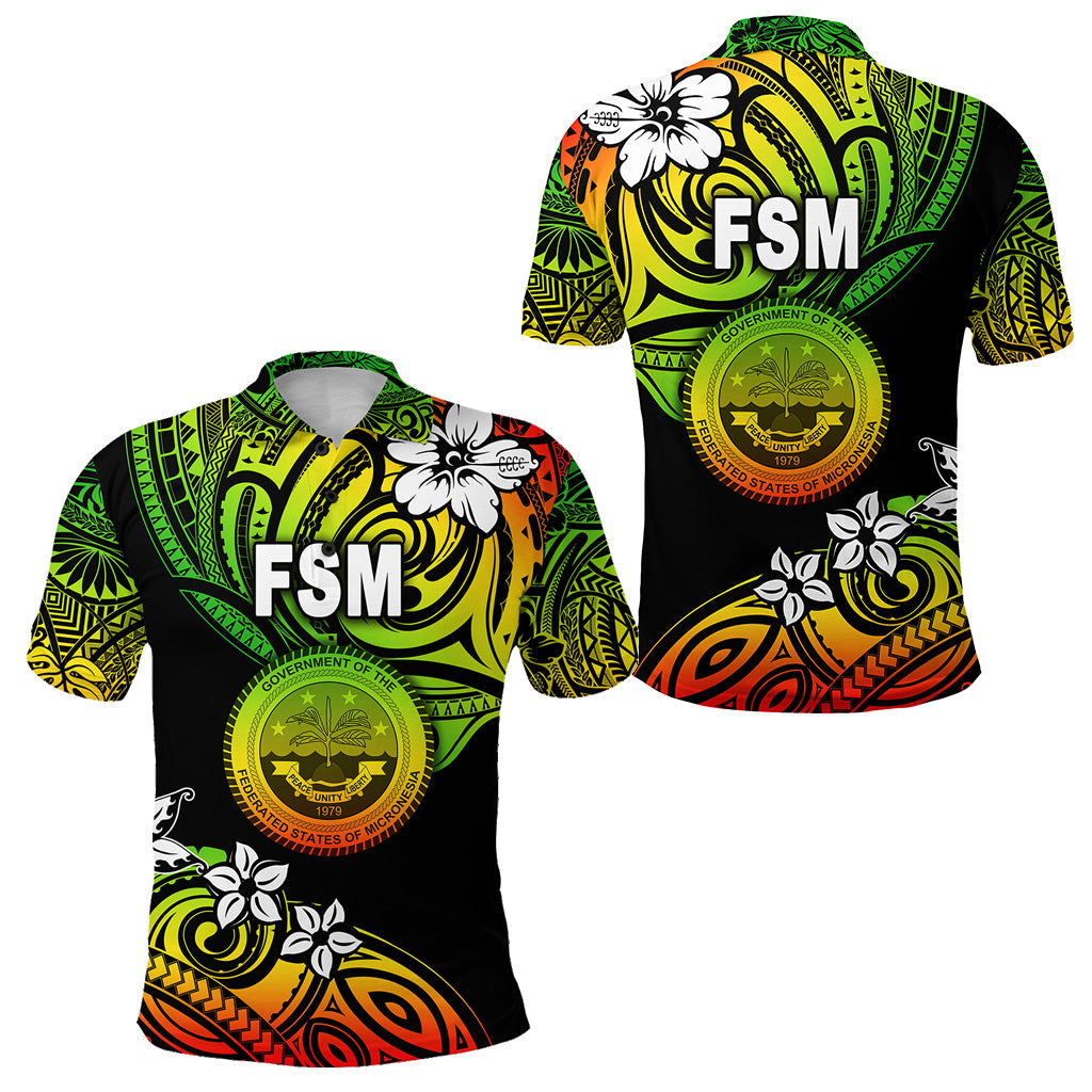 Federated States of Micronesia Polo Shirt Unique Vibes - Reggae