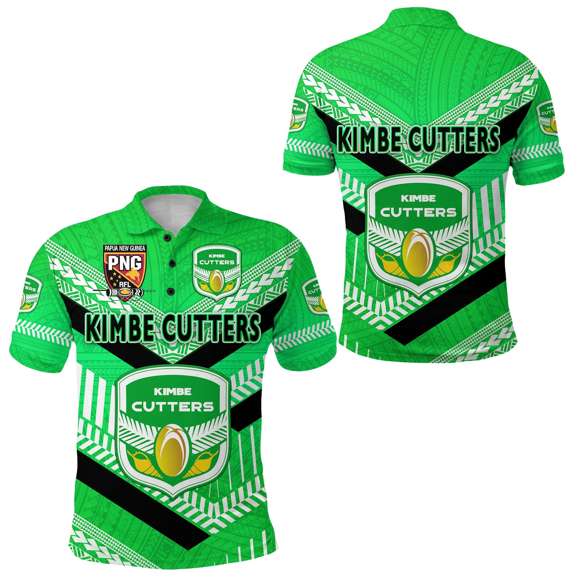 Papua New Guinea Kimbe Cutters Polo Shirt Rugby - Green