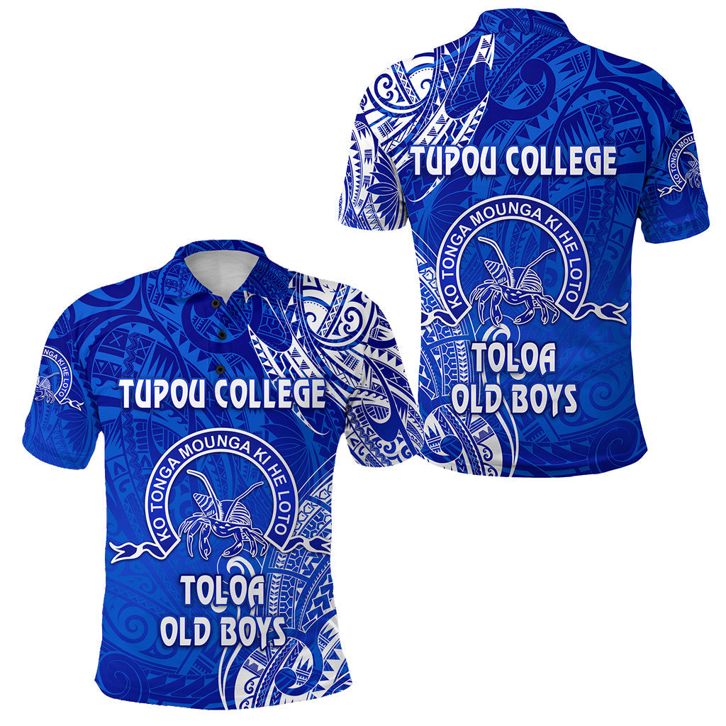 Tonga Tupou College Polo Shirt Toloa Old Boys Simple Vibes - Blue
