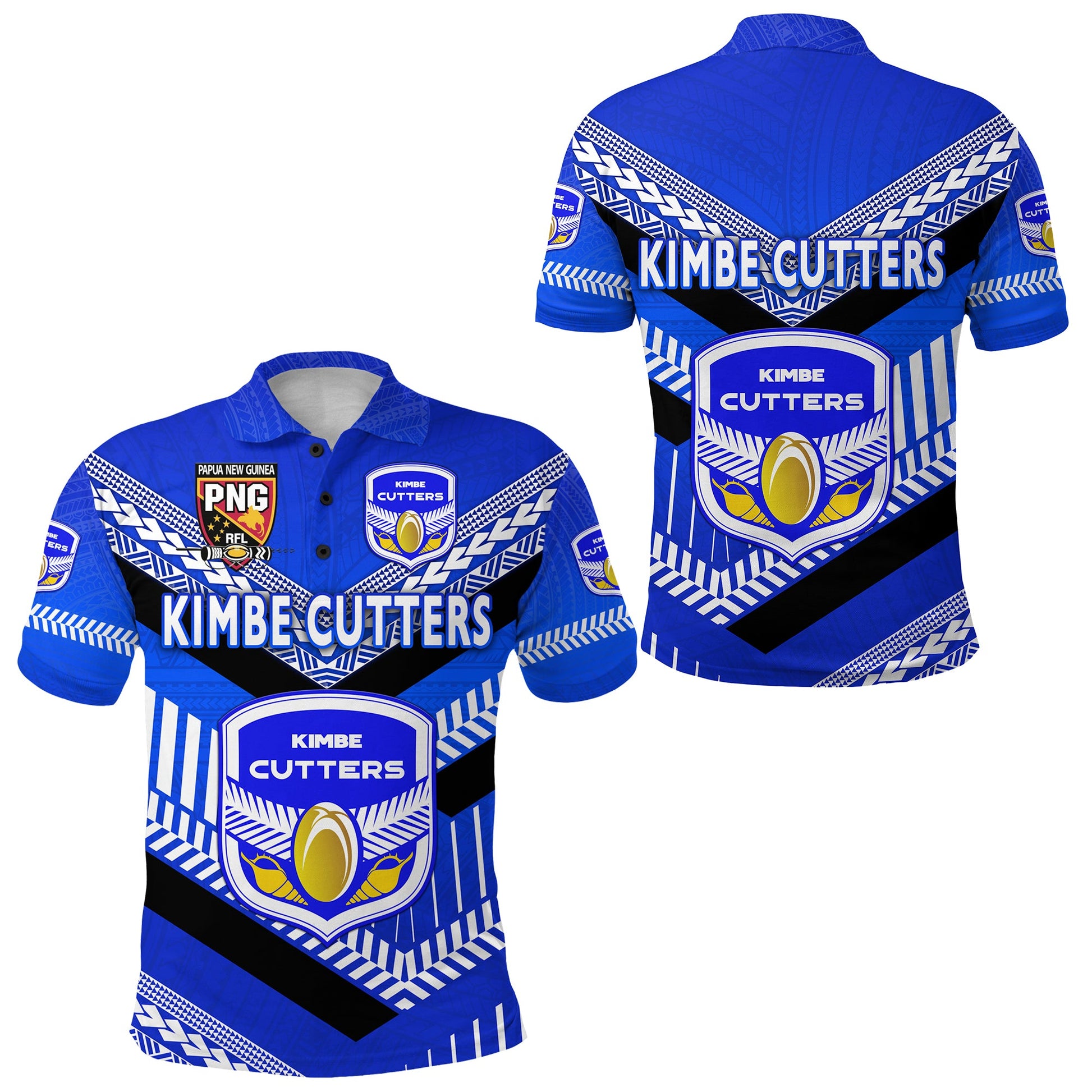 Papua New Guinea Kimbe Cutters Polo Shirt Rugby - Blue