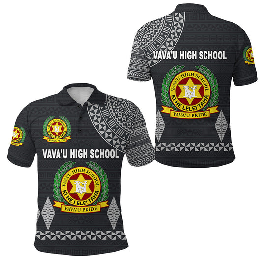 Tonga Vava'u High School Polo Shirt Simple Style - Dark Grey
