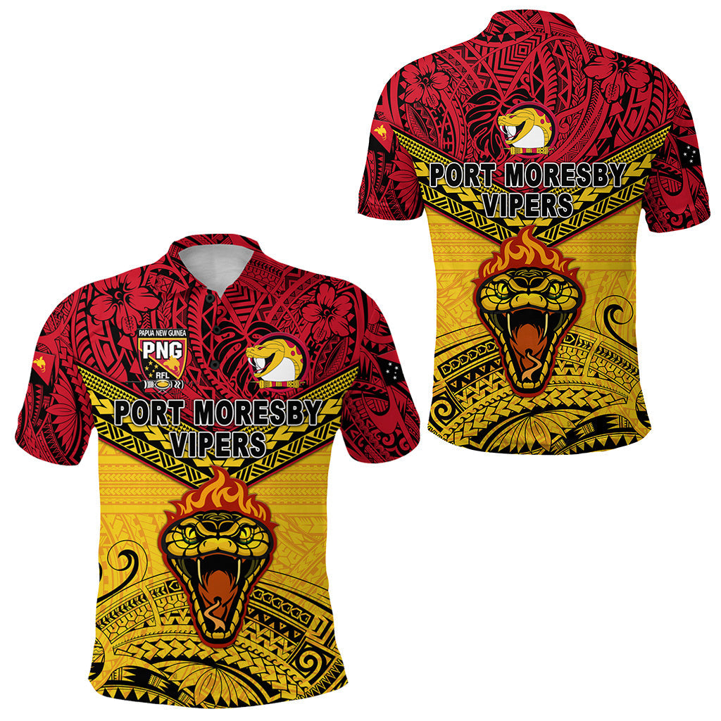 Papua New Guinea Port Moresby Vipers Polo Shirt Rugby Original Style - Red