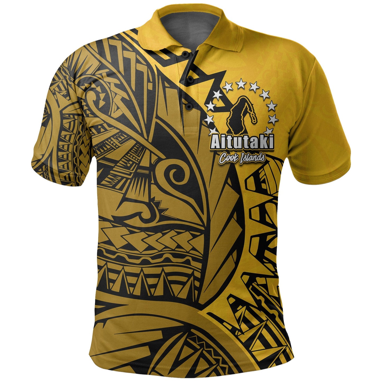 Cook Islands Polo Shirt Aitutaki Polynesian Style