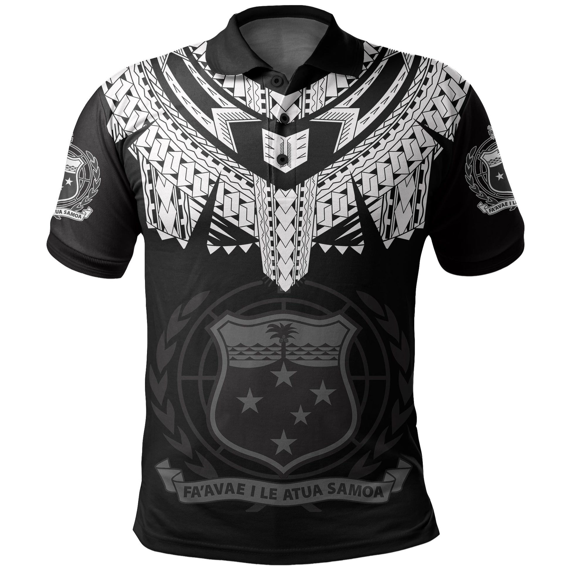Samoa Tribal Tattoo Coat Of Arms Polo Shirt No.4