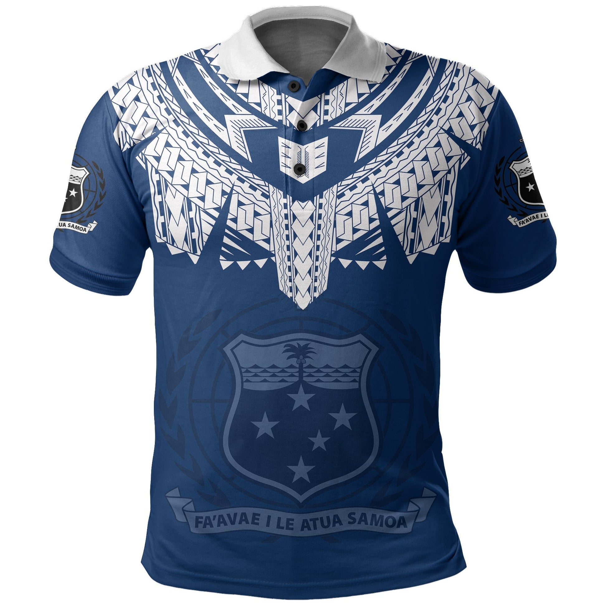 Samoa Tribal Tattoo Coat Of Arms Polo Shirt No.3