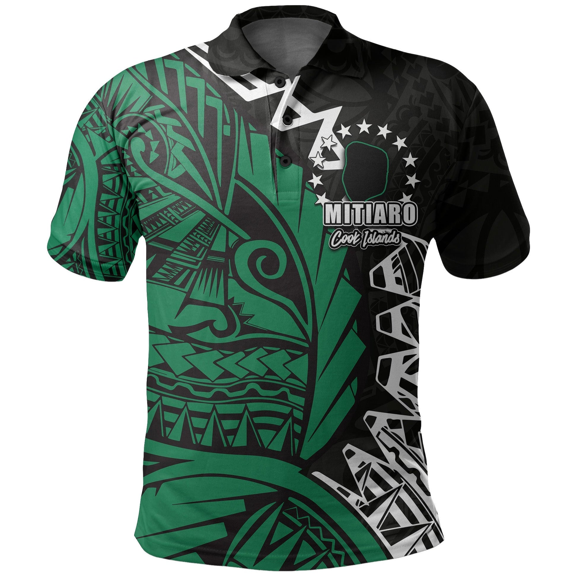 Cook Islands Polo Shirt Mitiaro Polynesian Style