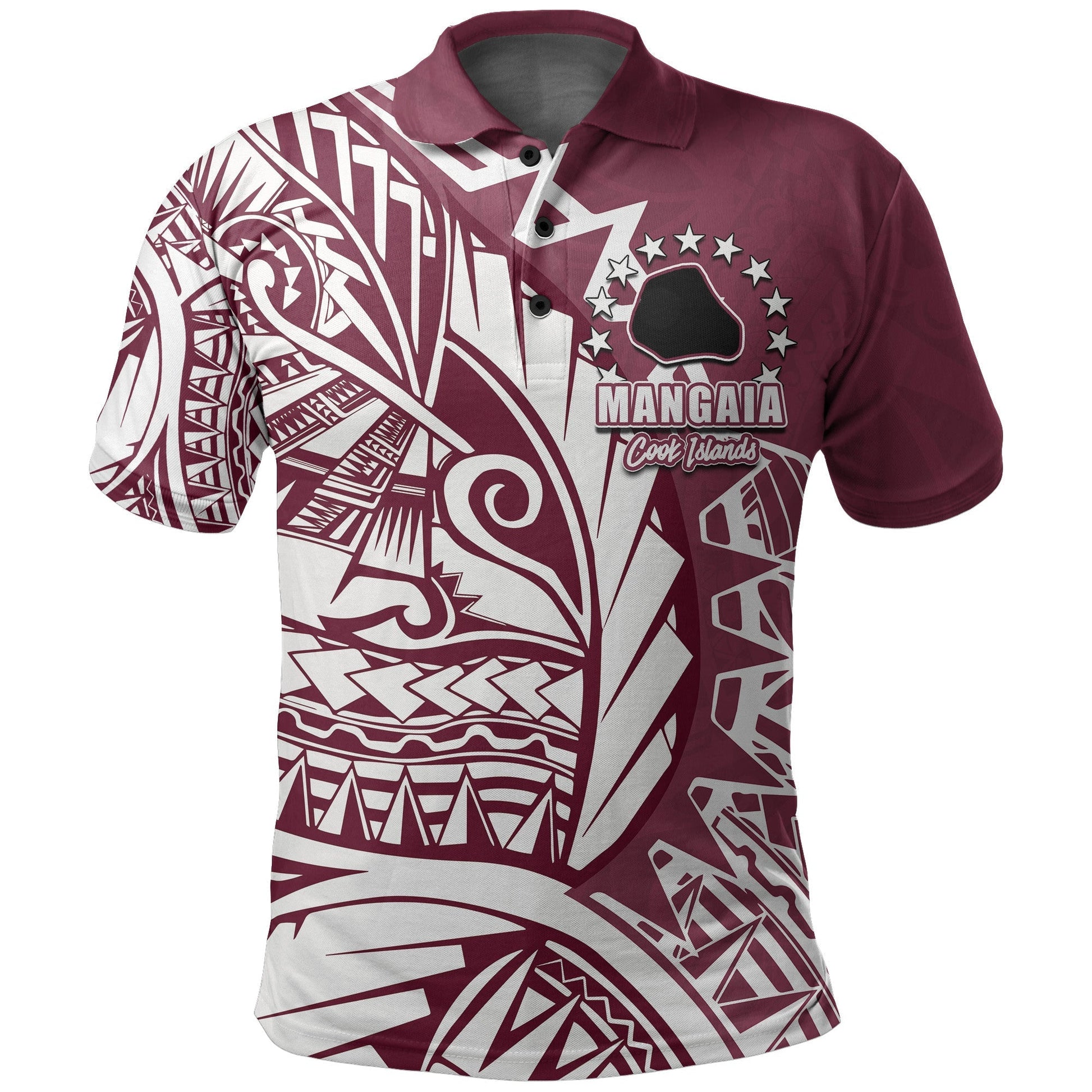 Cook Islands Polo Shirt Mangaia Polynesian Style