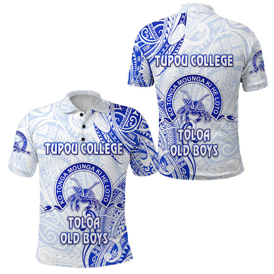 Tonga Tupou College Polo Shirt Toloa Old Boys Simple Vibes - White