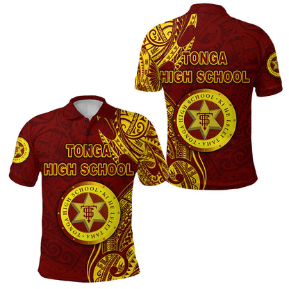 Tonga High School Polo Shirt Simple Vibes - Maroon