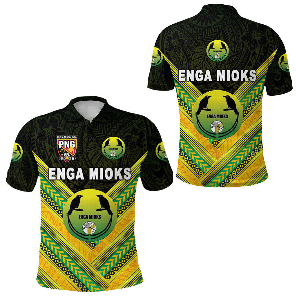 Papua New Guinea Enga Mioks Polo Shirt Rugby Original Style - Black