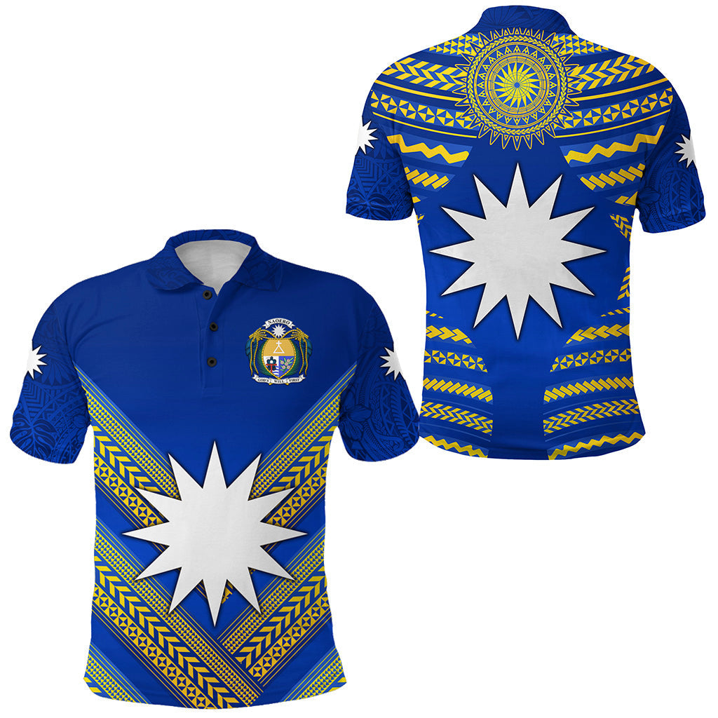 Nauru Polynesian Flag Polo Shirt Creative Style - Blue