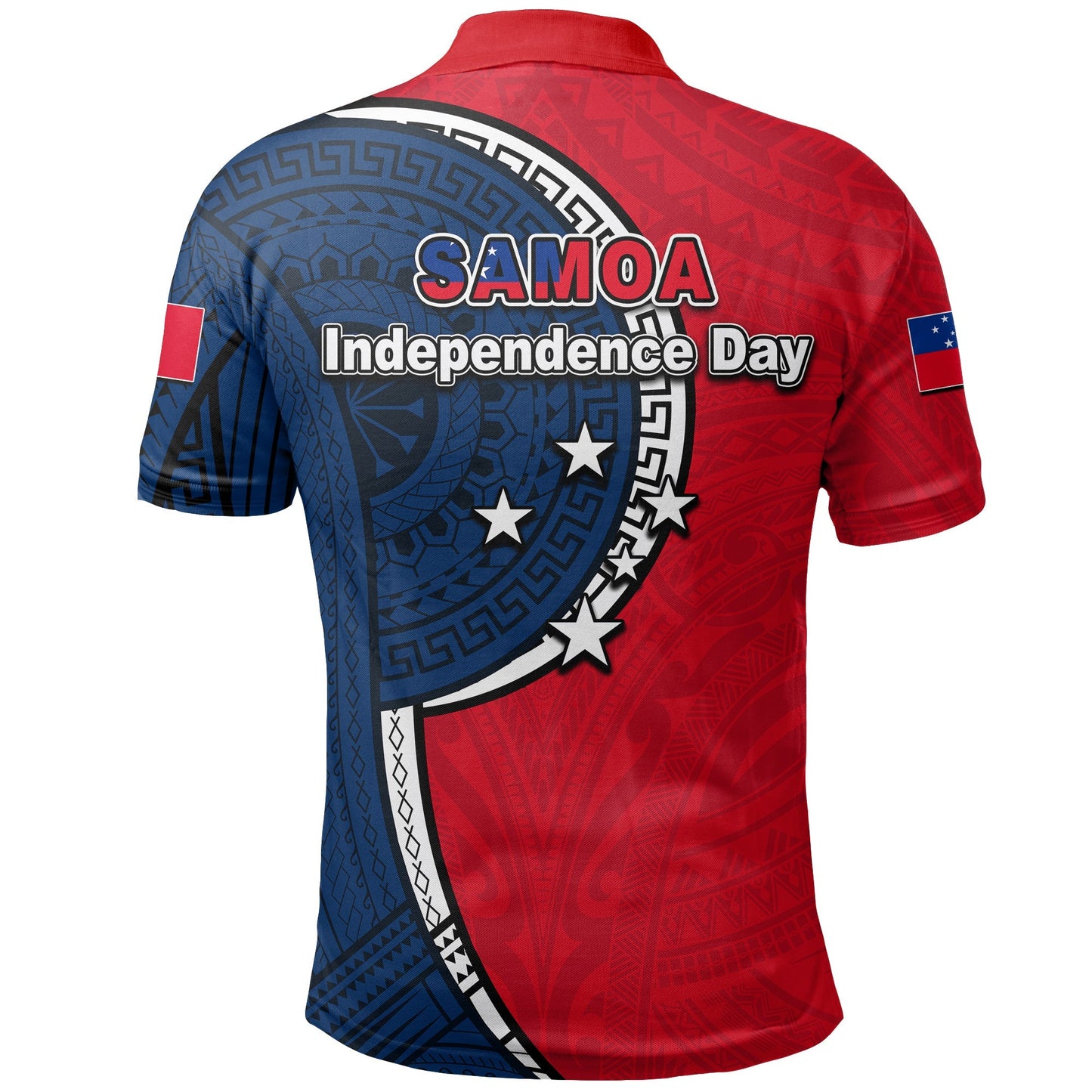 Samoa Independence Day Tribal Tattoo Polo Shirt No.1
