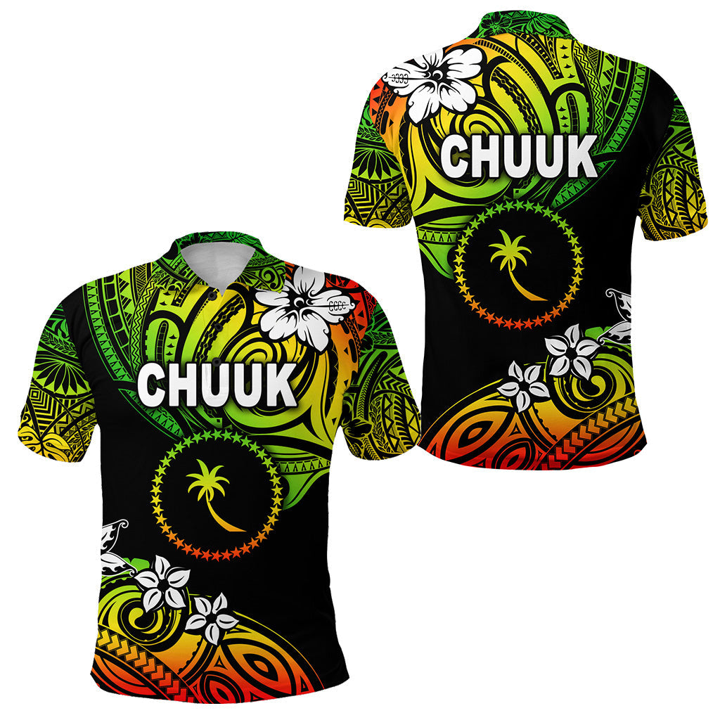 FSM Chuuk Polo Shirt Unique Vibes - Reggae