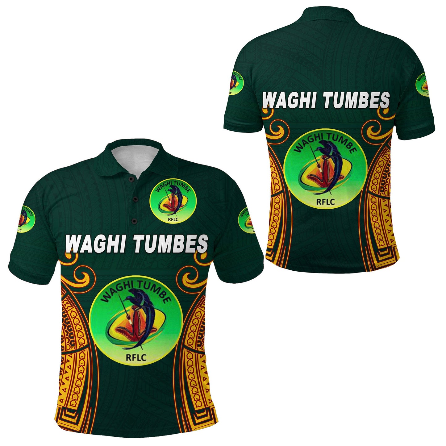 Papua New Guinea Waghi Tumbes Polo Shirt Rugby - Green