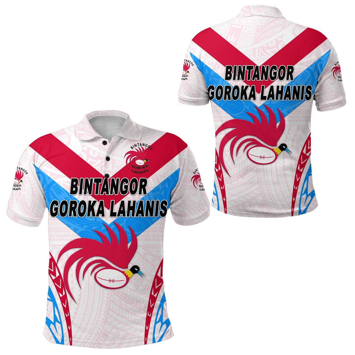 Papua New Guinea Bintangor Goroka Lahanis Polo Shirt Rugby Original Style - White