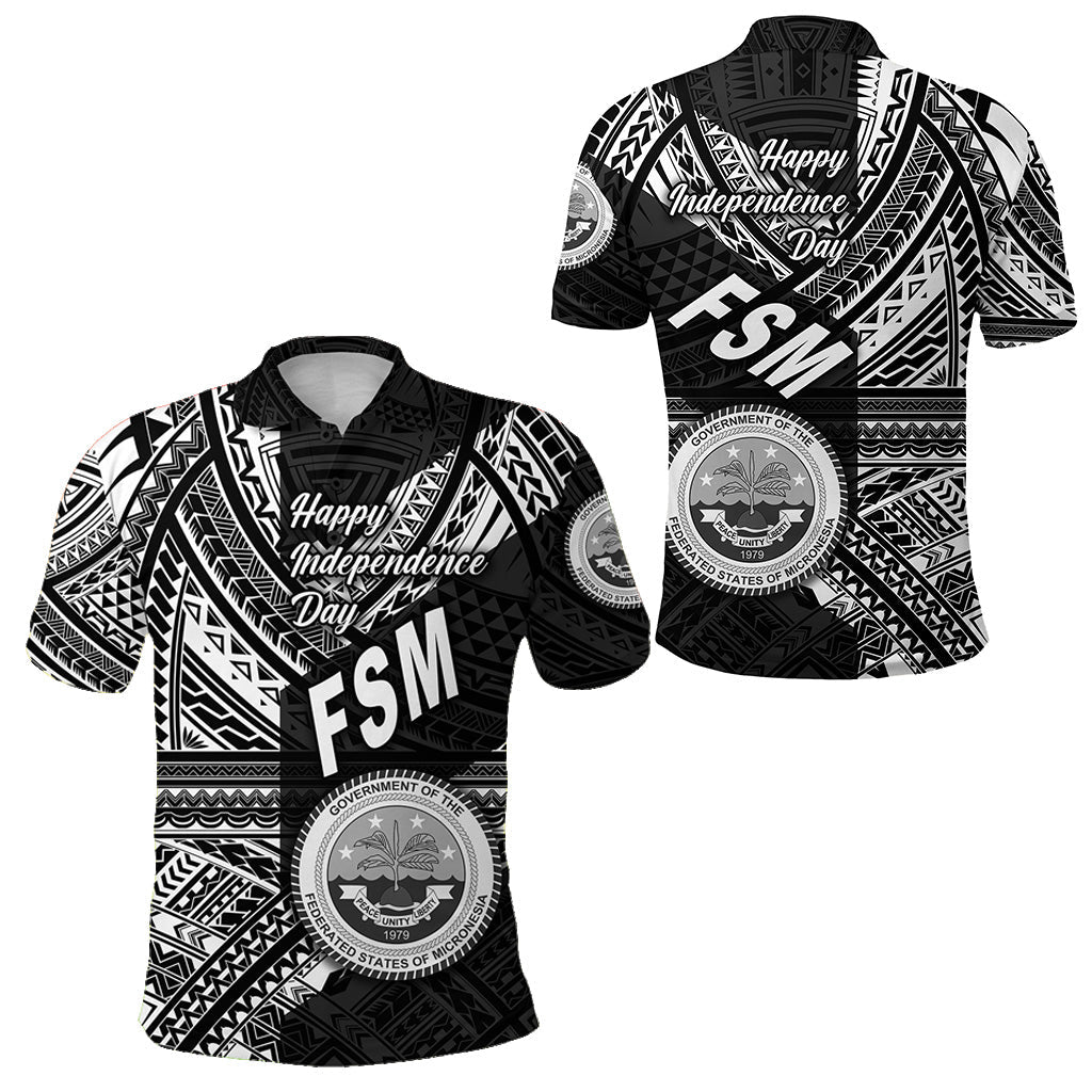 Federated States of Micronesia Polo Shirt FSM Happy Independence Day Original Vibes - Black